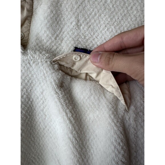 Patagonia Sweater Women’s Medium Off White Retool Snap T Pullover Mock Neck Logo - Picture 5 of 10